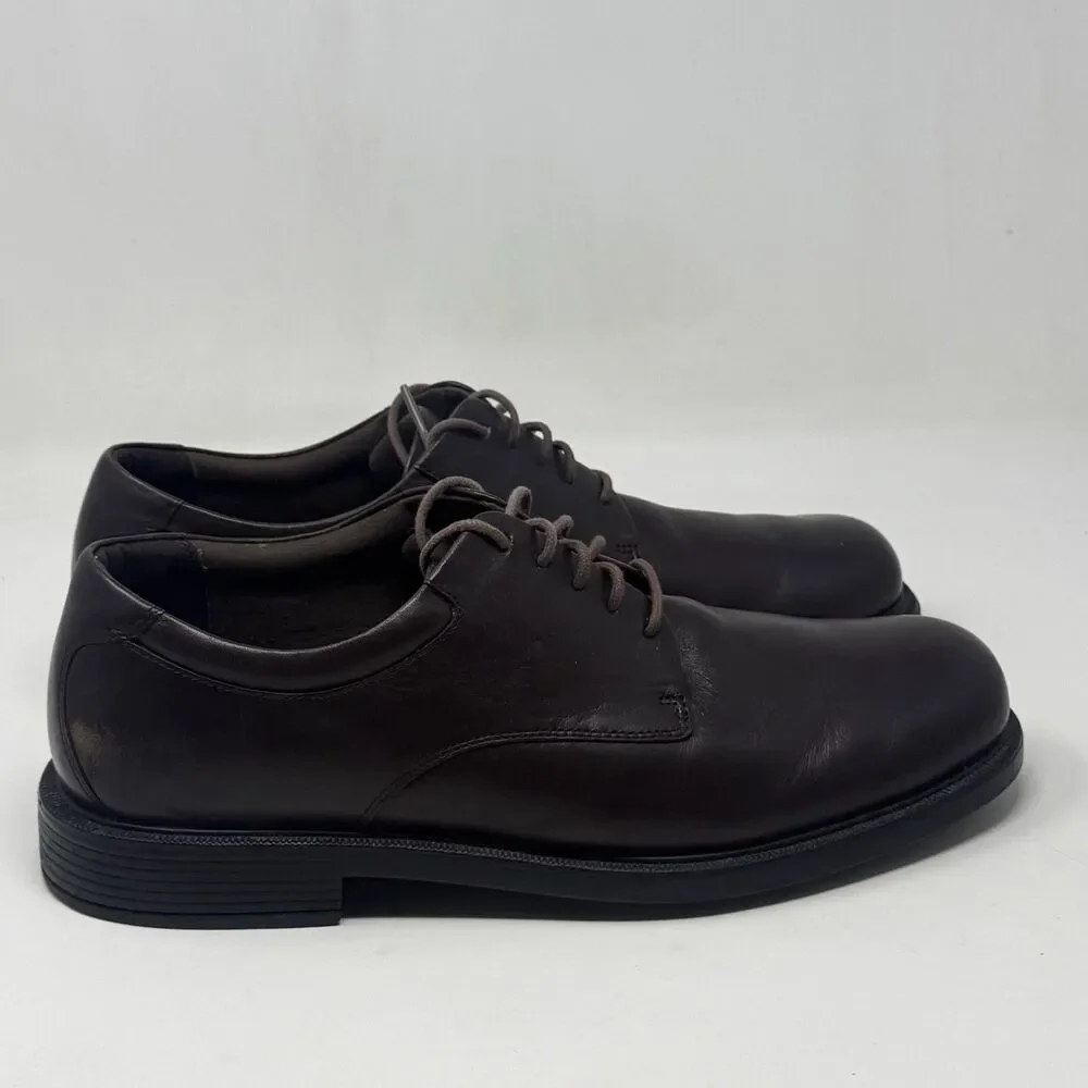 Rockport Margin Derby Shoes Mens 14 M Brown Leather Plain Toe Business NO INSOLE